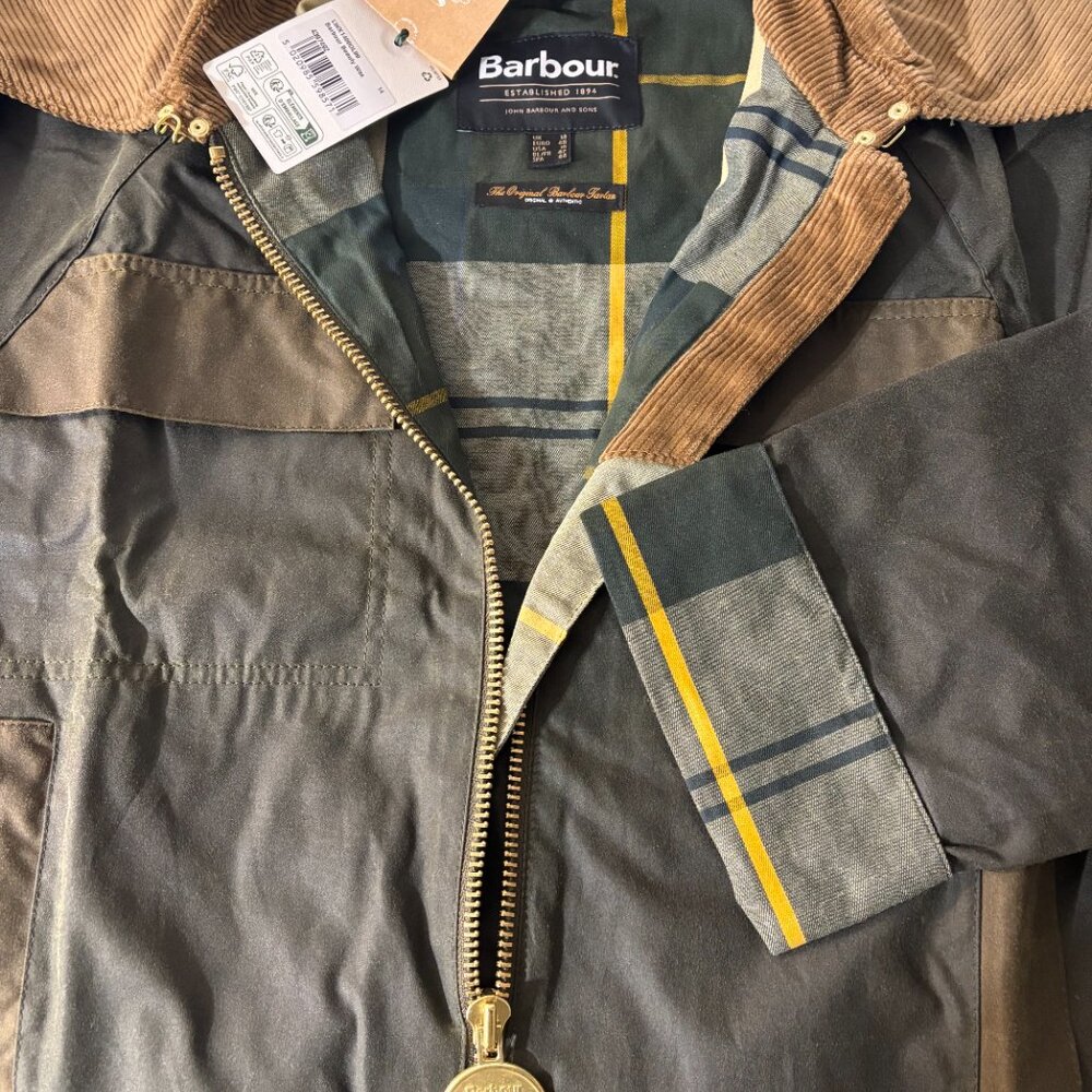 Olive/Beech/Ancient ~ BARBOUR BEAULY Waxed Jacket MSRP$585 British Elegance - Picture 2 of 16